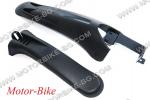 ВЕЛО КАЛНИК ПРЕДЕН + ЗАДЕН 24-27.5 ЦОЛА MTB ПЛАСТМАСОВИ ЧЕРНИ КРОС